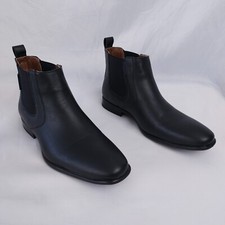 Ben Sherman Mens Chelsea Boots Black UK6 Leather Ankle Pull On Durham Casual