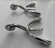 Swan Neck Spurs Solid Brass Nickel & Chromed British Army / Military Boots/Shoes