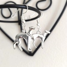 GREYHOUND EARRINGS, WHIPPET EARRINGS, LURCHER JEWELLERY,  GREYHOUND GIFT