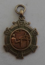 Skittles Pub game on Celtic Cross Silver Fob Medal Hallmark