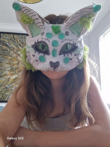 Cat hand made - mask, an