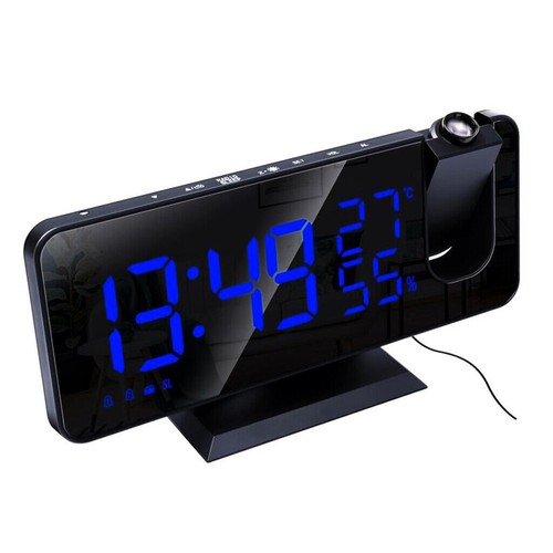 Digital mirror led alarm clock - digital,