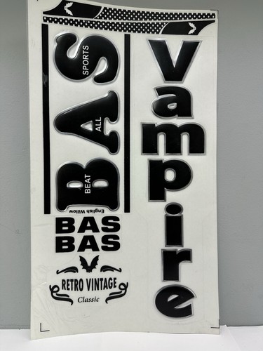 Vintage black cricket - black, bat