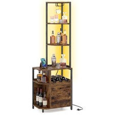 Corner Bar Cabinet w/LED