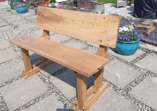 Solid oak garden bench - oak,