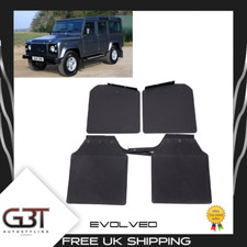 FOR LAND ROVER DEFENDER 110 FRONT AND REAR MUDFLAPS WITH BRACKETS BOLTS L316 UK