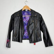 Disney Descendants Mal Faux Leather Girls Jacket Black Size 7-8 Years Costume
