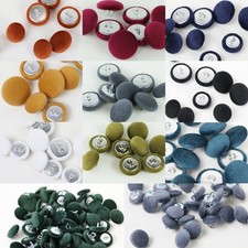Plush Velvet Upholstery & Furnishing Loop Back Buttons in 11 Colours 17mm & 21mm