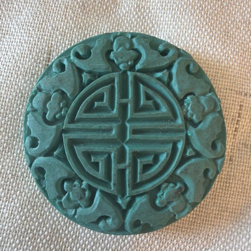 Vintage chinese carved - carved, green