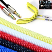 Audio Aux Cable Coiled 3.5mm