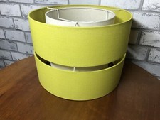 🌟Beautiful Yellow Vintage Light lamp Shade Wide 22cm  by H 16cm, 2 Available 🌟
