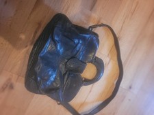VINTAGE Etui London Leather Satchel Bag In Black Excellent Condition