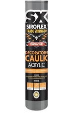 SX Siroflex Decorators Caulk Acrylic Painting Decorating White 300ml WITHOUT CAP