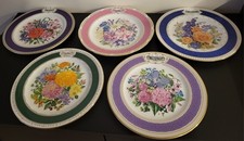 Collection Of 5 Chelsea Flower Show Plates 1986, 1987, 1988, 1989, 1990 