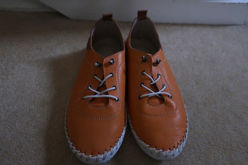 Luna leather shoes burnt - luna,