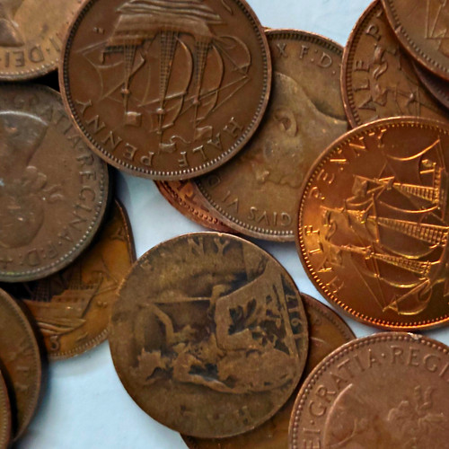 British coins pre decimal - british,