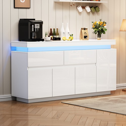 White high gloss - gloss, sideboard