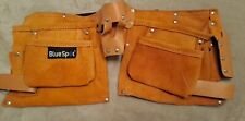 11 POCKET SUEDE LEATHER TOOL BELT Adjustable Strong Carpenter Builder Bag Pouch