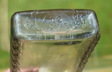 Antique liquor bottle glass - liquor,