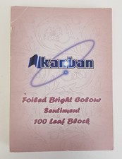 Kanban A5 Foiled Bright Colours Sentiment Leaf Block. 86 Unused, 10 Used, 4 Miss