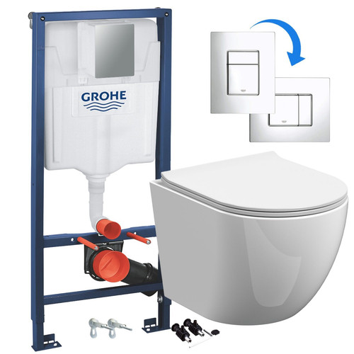 Rimless wall hung - rimless, pan