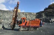 PHOTO  GREYSTONE QUARRY - DRILLING RIG A TITON 500 DRILLING RIG USED FOR BLAST H