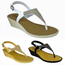 WOMEN LADIES WEDGE JELLY