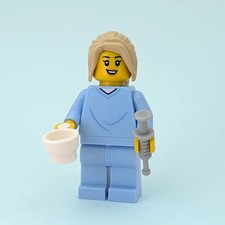 LEGO Nurse Minifigure with Syringe and Cup - Medical Worker