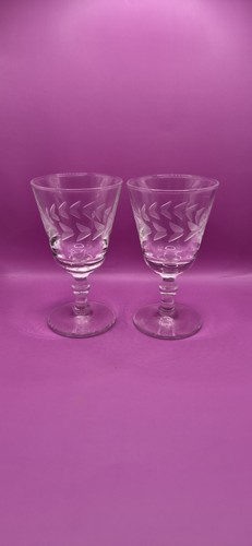 Vintage etched sherry - x,
