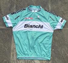Vintage Bianchi Team Nalini Cycling Jersey XL Medion Elite Celeste 00s Retro