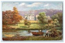 c1910 Boat Scene Fishing Rod