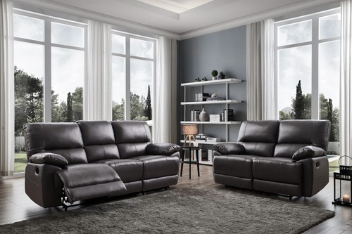 Black genuine leather seater - genuine,