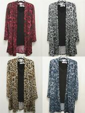 New Susan Graver Foil Printed Leopard Jaguar DUSTER + TANK 2-pc SET Womens XS-3X