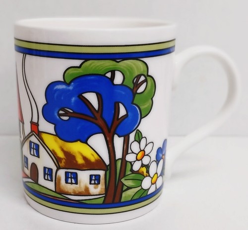 Village art deco mug fine - village,