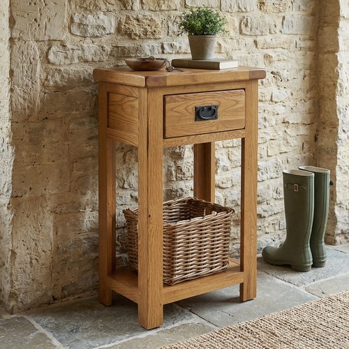 Console table rustic oak small - table,