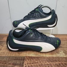 Puma Drift Cat 2 Y2K Blue White Leather Driving Shoes/Trainers - UK Size 8