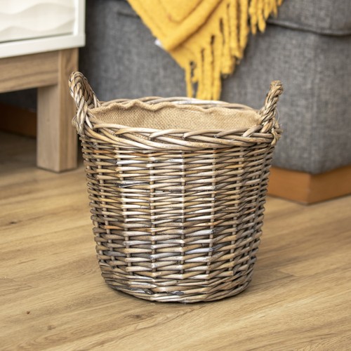 Willow lined kindling basket - lined,