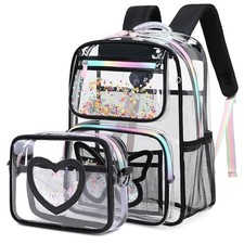 Clear Backpack for Girls 2 PCS