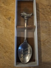 Falklands War Victory Spoon Featuring A Helicopter, Silver Plated