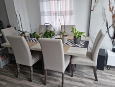 Solid dinning table and chairs