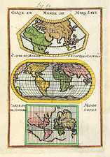 World maps by alain Mallet Marco Polo Giacomo Gastaldi Miguel Lopez maps 1683 