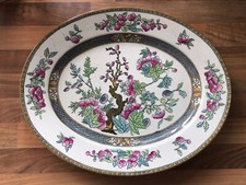 Antique, c1862-1900 Wedgwood & Co ,Indian Tree ,Large Oval Plate .