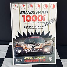 1988 BRANDS HATCH 1000KM GROUP C RACE PROGRAMME SILK CUT JAGUAR XJR9 PORSCHE 962