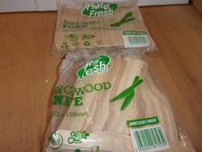 Hot n fresh Birchwood cutlery - knives and forks