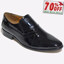 Malin Jasper Mens Smart Fashion Designer Slip-On Dress Shoes Black