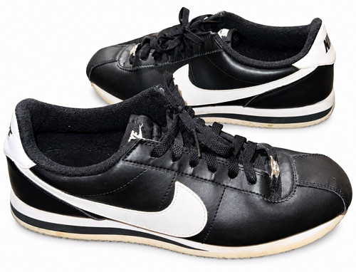 Nike cortez black - black/white, low