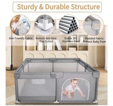 Playpen for Baby and Toddlers Fence with Anti-Collision 127cm x 127cm x 66cm