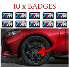 10 X M SPORT PERFORMANCE ALLOY WHEEL BADGE STICKER EMBLEM DECAL BMW 17MM X 9MM