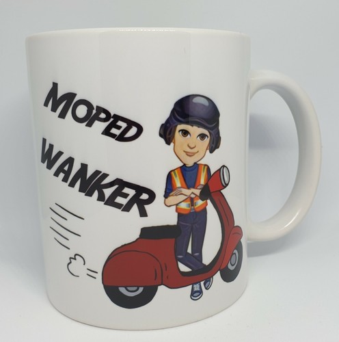 Funny scooter rider - rider, moped