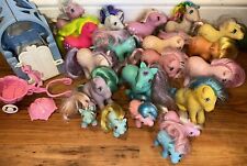 Vintage Lot Of G1 My Little Pony Figures And Stable Playset